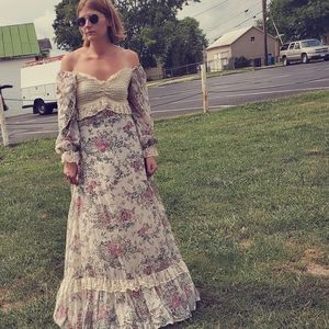 Black label maxi gunne sax dress